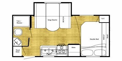 2010 Gulf Stream Ameri-Lite Ultra-Lite 19KD floorplan