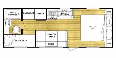 2010 Gulf Stream Conquest Ultra-Lite 24BH floorplan