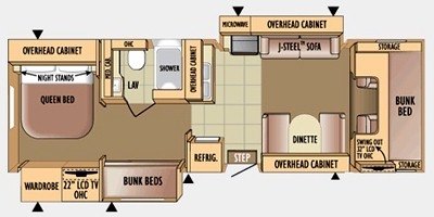 2010 Jayco Greyhawk 31 FS floorplan