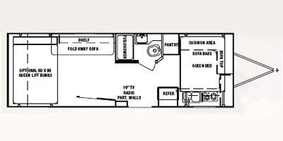 2010 Gulf Stream EnduraMax Sport 27MTT floorplan