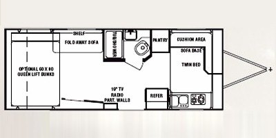 2010 Gulf Stream EnduraMax Sport 23MTT floorplan