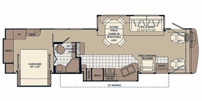 2010 Fleetwood Pace Arrow® 37C floorplan