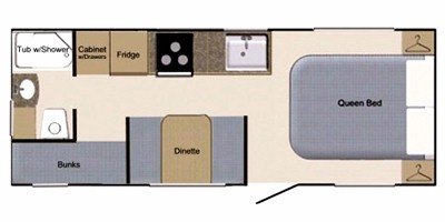 2010 TrailManor Elkmont 24 Bunkhouse floorplan