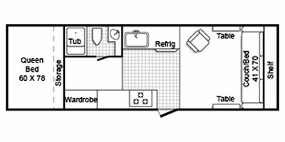 2010 TrailManor Folding Hardwall 2720SL floorplan