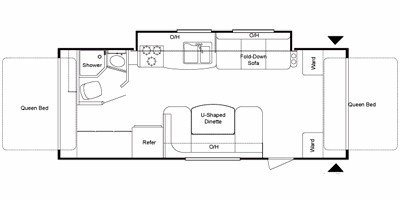 2010 Keystone Passport Express Super Lite 235 EXP floorplan