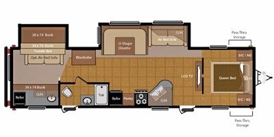 2010 Keystone Sprinter 311BHS floorplan