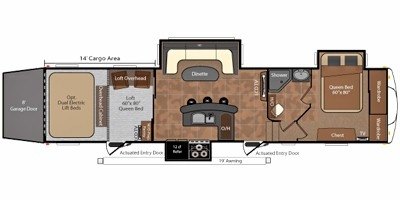 2010 Keystone Fuzion 398 floorplan