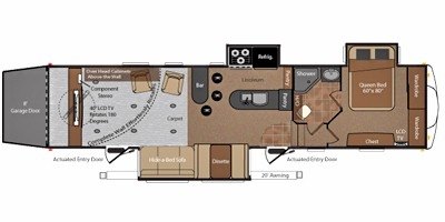 2010 Keystone Fuzion 383 floorplan