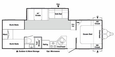 2010 Keystone Springdale 298BH-SSR-WE floorplan