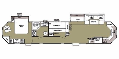 2010 Forest River Cherokee 39KB floorplan