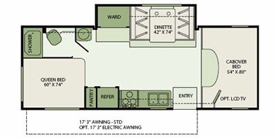 2010 Fleetwood Jamboree® 25G floorplan