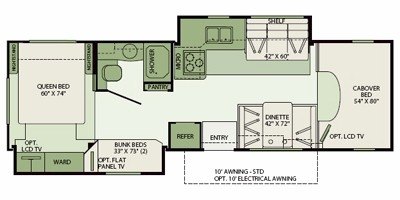 2010 Fleetwood Tioga® 31N floorplan