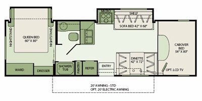 2010 Fleetwood Tioga® 30U floorplan