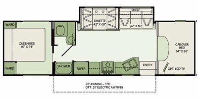 2010 Fleetwood Tioga® 31W floorplan