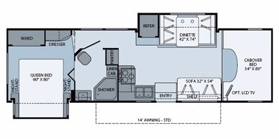 2010 Fleetwood Tioga® Ranger 31M floorplan