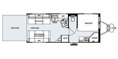 2010 Forest River Work And Play Ultra Lite 21UL floorplan
