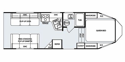 2010 Forest River Work And Play Ultra Lite 27UL FW floorplan