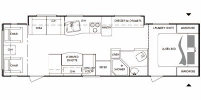 2011 Keystone Bullet 288RLS floorplan