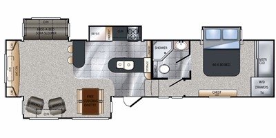 2011 Keystone Avalanche 330RE floorplan