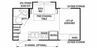 2011 Skyline Nomad Joey 201 floorplan