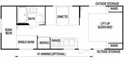 2011 Skyline Nomad Joey 246 floorplan