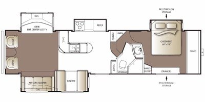 2011 Keystone Outback Sydney Edition 330FRL floorplan