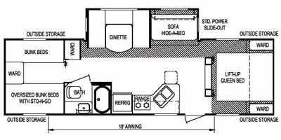 2011 Skyline Nomad Joey Select 298 floorplan