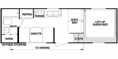 2011 Skyline Weekender Ultra-Lite 195 floorplan