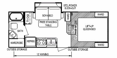 2011 Skyline Weekender Ultra-Lite 212 floorplan