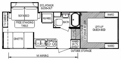 2011 Skyline Weekender Ultra-Lite 214 floorplan