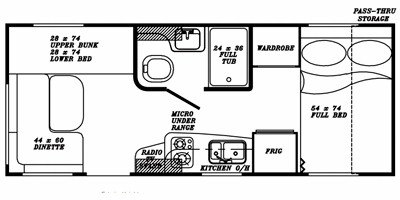 2011 Gulf Stream Visa 19RSD floorplan