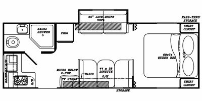 2011 Gulf Stream Visa 23RBK floorplan