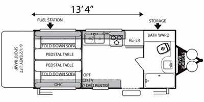 2011 Forest River Sandstorm SLC 166 floorplan