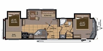 2011 Keystone Residence 402BH floorplan
