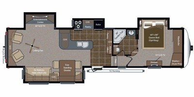 2011 Keystone Montana (Hickory Edition) 3455SA floorplan