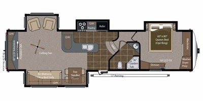 2011 Keystone Montana (Hickory Edition) 3665RE floorplan