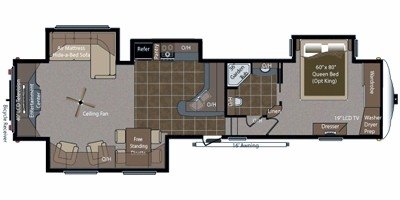 2011 Keystone Montana (Hickory Edition) 3615RE floorplan