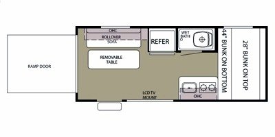 2011 Forest River Wolf Pup 17RR floorplan