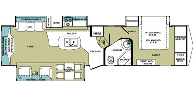 2011 Forest River Cardinal 3625 RT floorplan