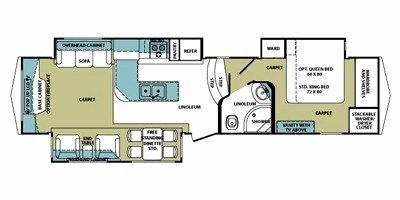 2011 Forest River Cardinal 3425 RT floorplan