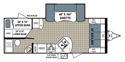 2011 Dutchmen Aerolite 225UDSL floorplan