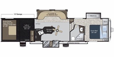 2011 Keystone Raptor 3812TS floorplan