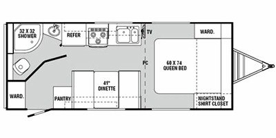 2011 R-Vision Onyx 22 QB floorplan