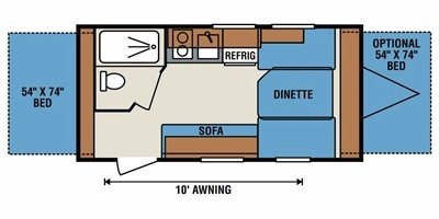 2011 KZ Sportsmen Classic 16RBT floorplan