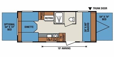 2011 KZ Sportsmen Classic 19SBT floorplan