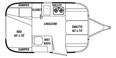 2011 Airstream Sport 16 floorplan