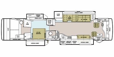 2011 Tiffin Motorhomes Phaeton 42 QBH floorplan