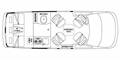 2011 Airstream Avenue 20 floorplan