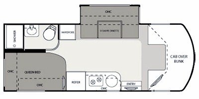 2011 Thor Motor Coach Chateau Citation Sprinter 24SA floorplan