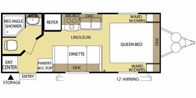 2011 Forest River Wildwood X-Lite T22RBXL floorplan